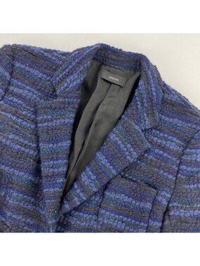 Joseph Women’s Brook Boucle Tweed Blazer Jacket Blue • Size 42